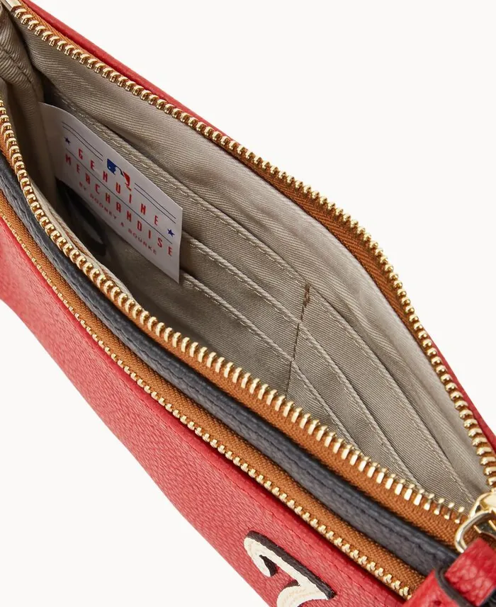MLB Nationals Double Zip Wristlet Nationals ManWoman Dooney and Bourke Wallets