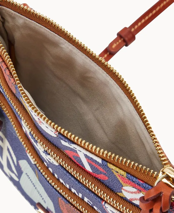 MLB Twins N S Triple Zip Crossbody Twins Woman Dooney and Bourke Crossbodies MLB Twins N S Triple Zip Crossbody Twins Woman Dooney and Bourke Crossbodies