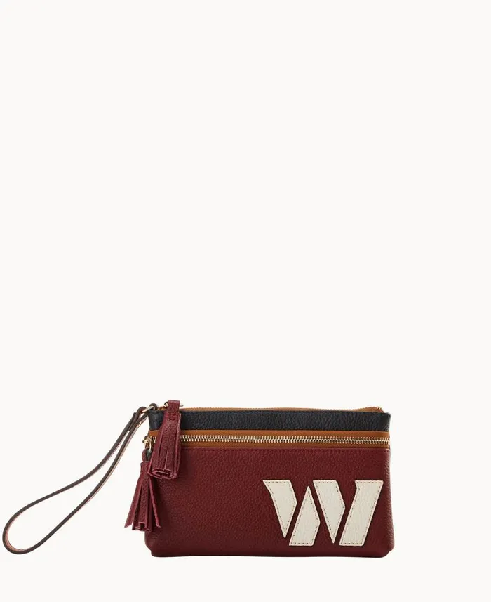 NFL Commanders Double Zip Wristlet Commanders ManWoman Dooney and Bourke Wallets NFL Commanders Double Zip Wristlet Commanders ManWoman Dooney and Bourke Wallets