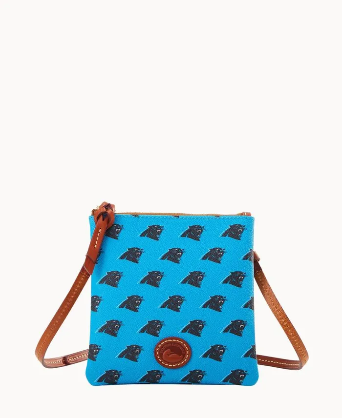 NFL Panthers Small North South Top Zip Crossbody Panthers Woman Dooney and Bourke Crossbodies