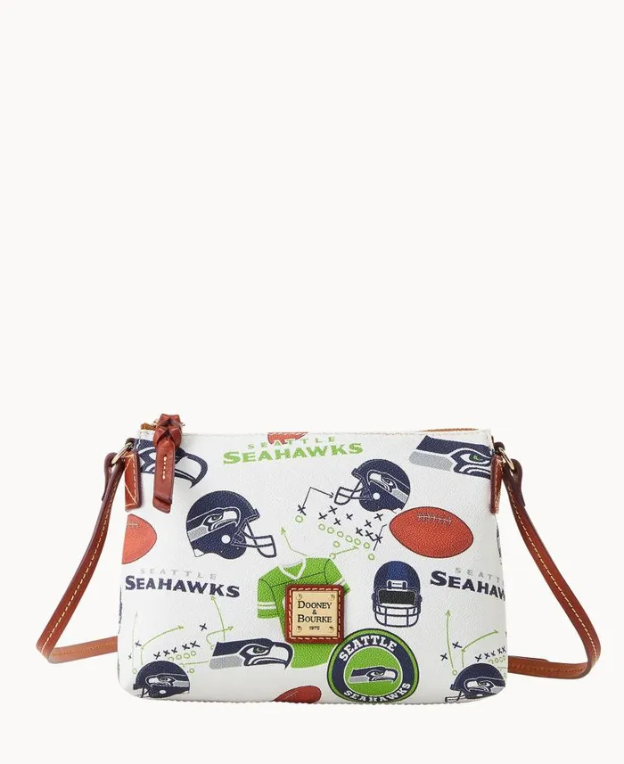 NFL Seahawks Crossbody Pouchette Seahawks Woman Dooney and Bourke Crossbodies