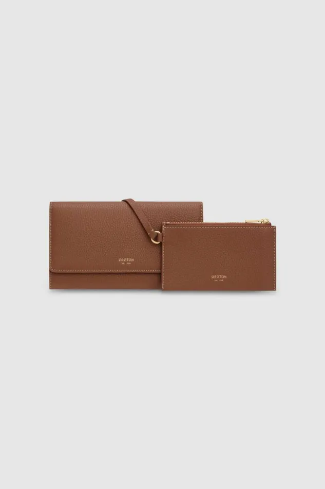 Oroton Margot Wallet and Pouch Whiskey Women Wallets
