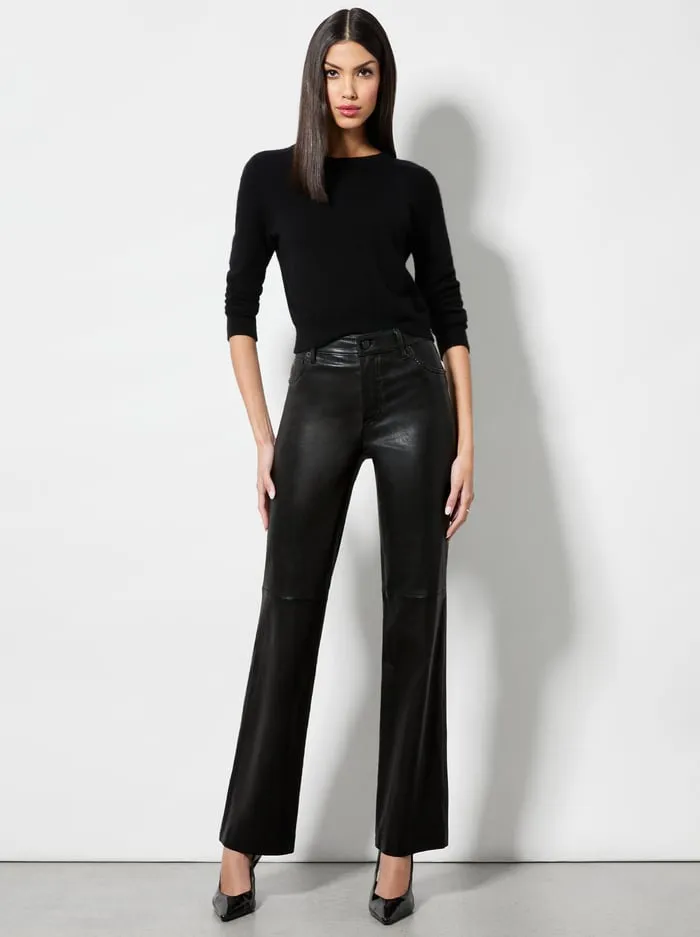 Pants Women Alice Olivia Amazing Leather Pant Black