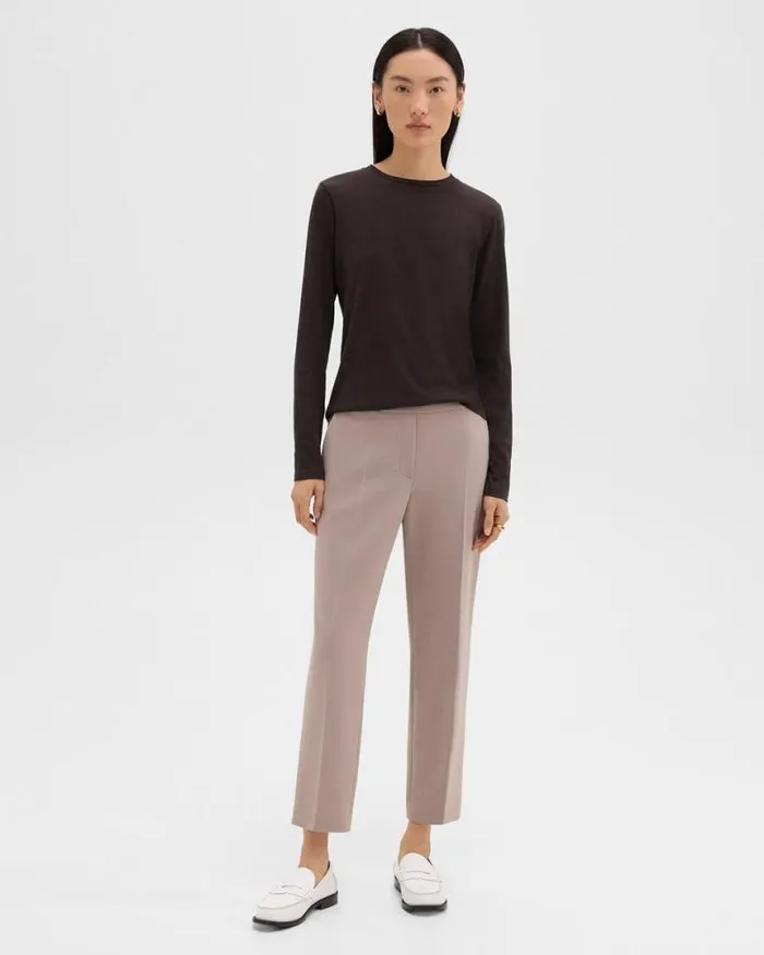 Pants Women Theory Treeca PullOn Pant In Admiral Crepe Cinder