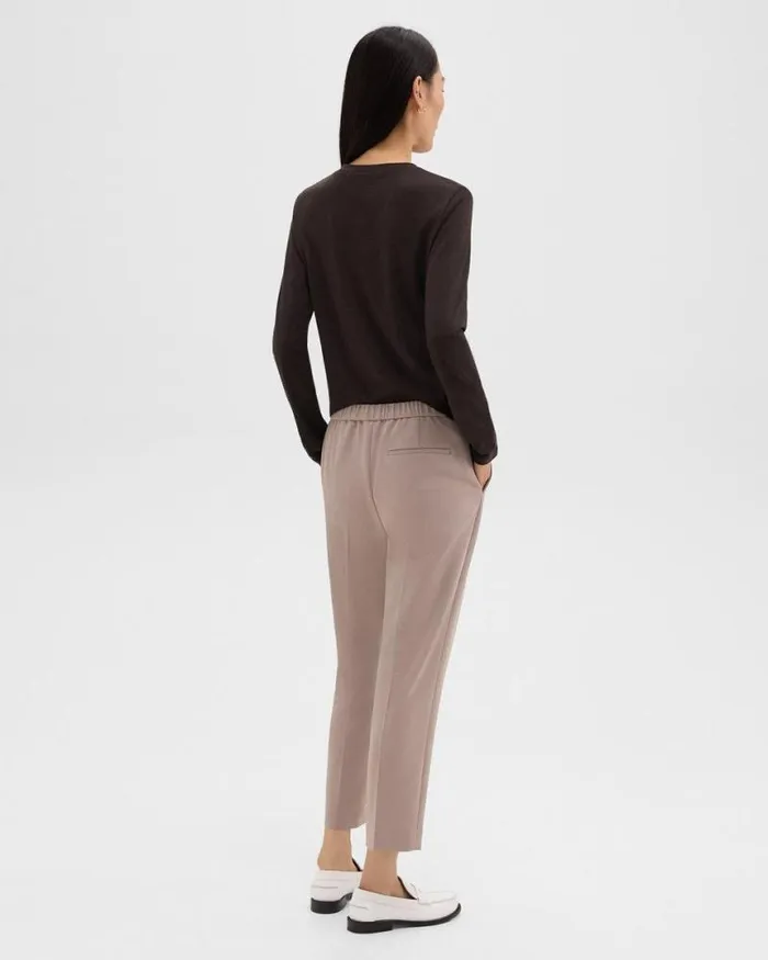 Pants Women Theory Treeca PullOn Pant In Admiral Crepe Cinder