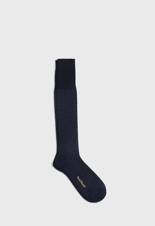 Paulstuart Socks Mens Pindot Dress Sock Black