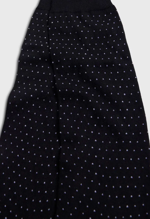 Paulstuart Socks Mens Pindot Dress Sock Black