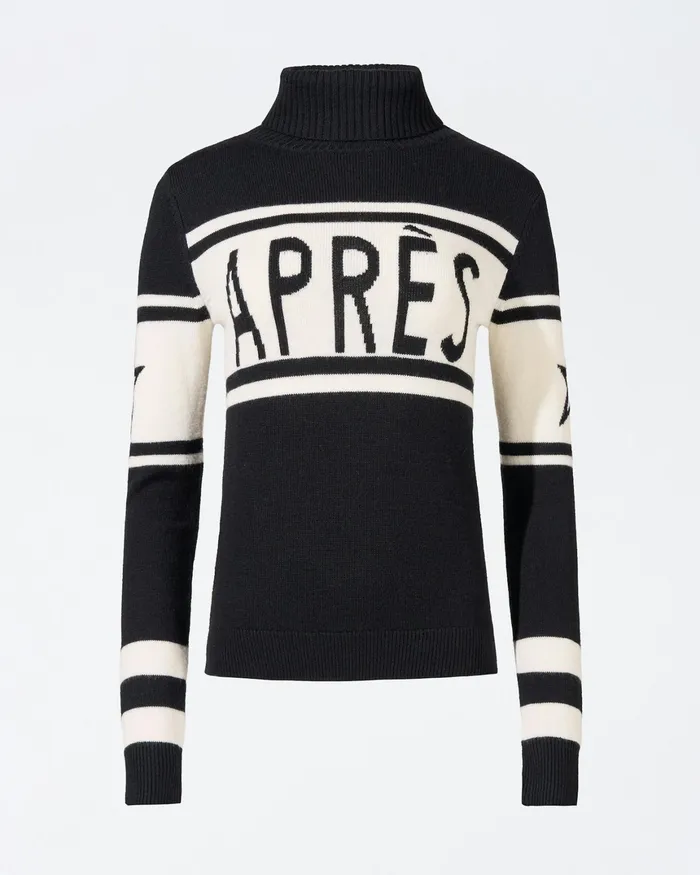 Perfect Moment Aprs Merino Wool Sweater Black Women Tops