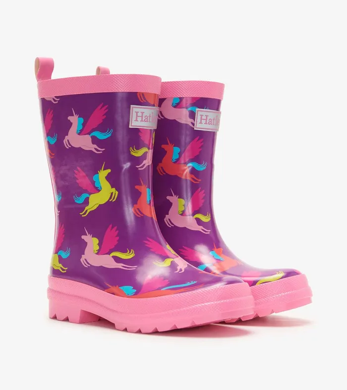 Pretty Unicorn Shiny Kids Rain Boots Hatley