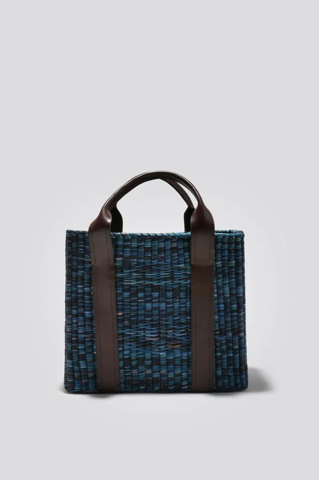 Rachel Comey Bags Women Straw Picnic Tote Blue Multi