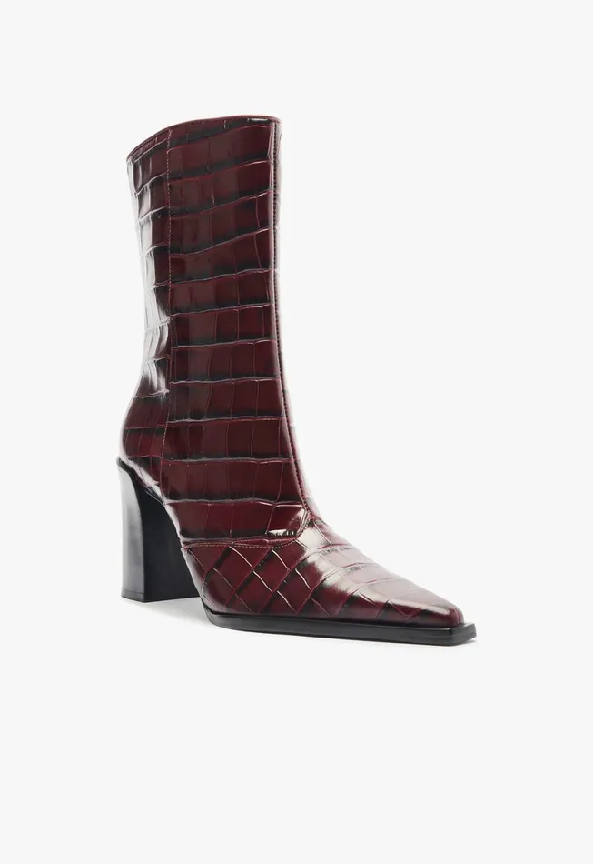 Raffaela Bootie Cherry Wine Women Schutz Shoes Booties