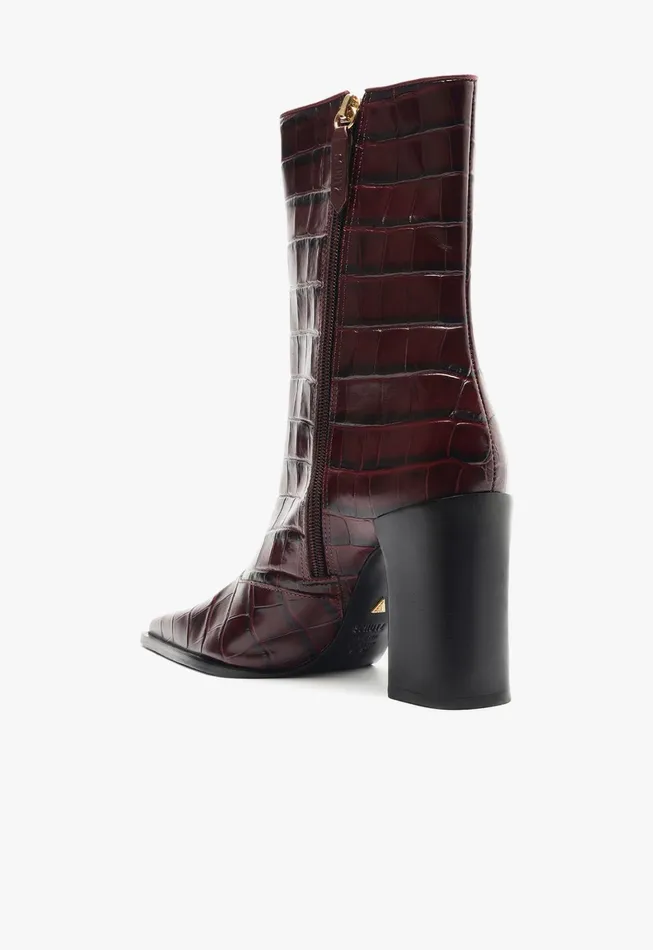 Raffaela Bootie Cherry Wine Women Schutz Shoes Booties