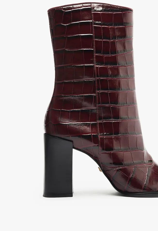 Raffaela Bootie Cherry Wine Women Schutz Shoes Booties