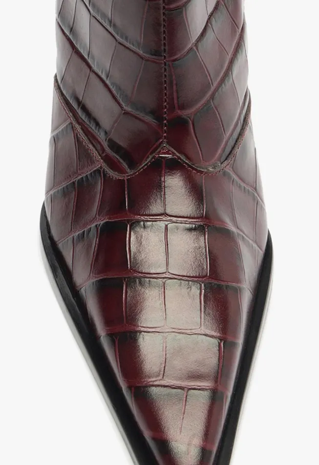Raffaela Bootie Cherry Wine Women Schutz Shoes Booties