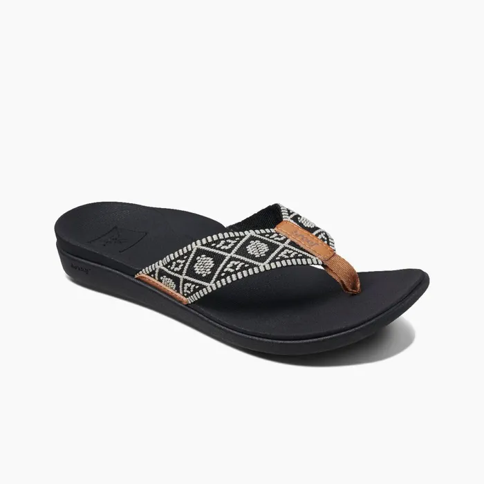 Reef Sandals Ortho Woven Blackwhite 8211 Women