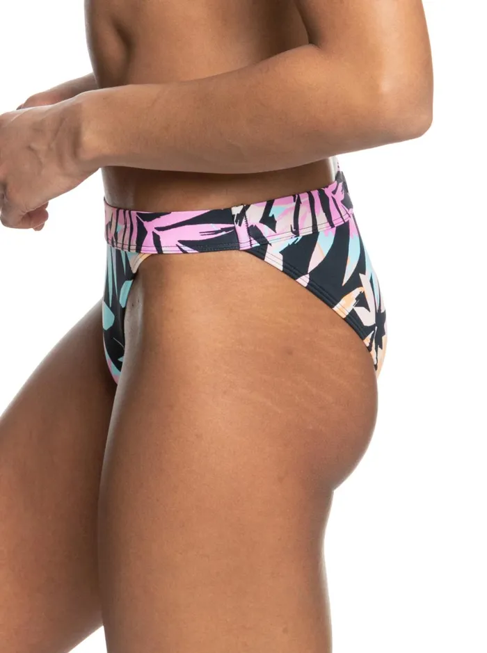 Roxy Active Swimsuits Roxy Active Sporty Bikini Bottoms Anthracite Zebra Jungle 8211 Women