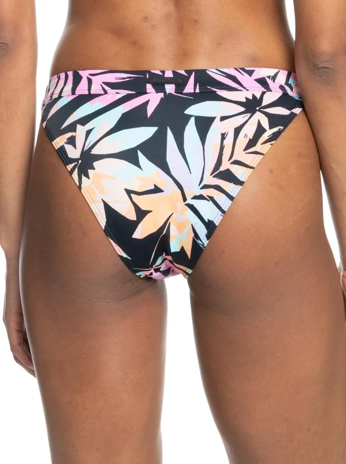 Roxy Active Swimsuits Roxy Active Sporty Bikini Bottoms Anthracite Zebra Jungle 8211 Women