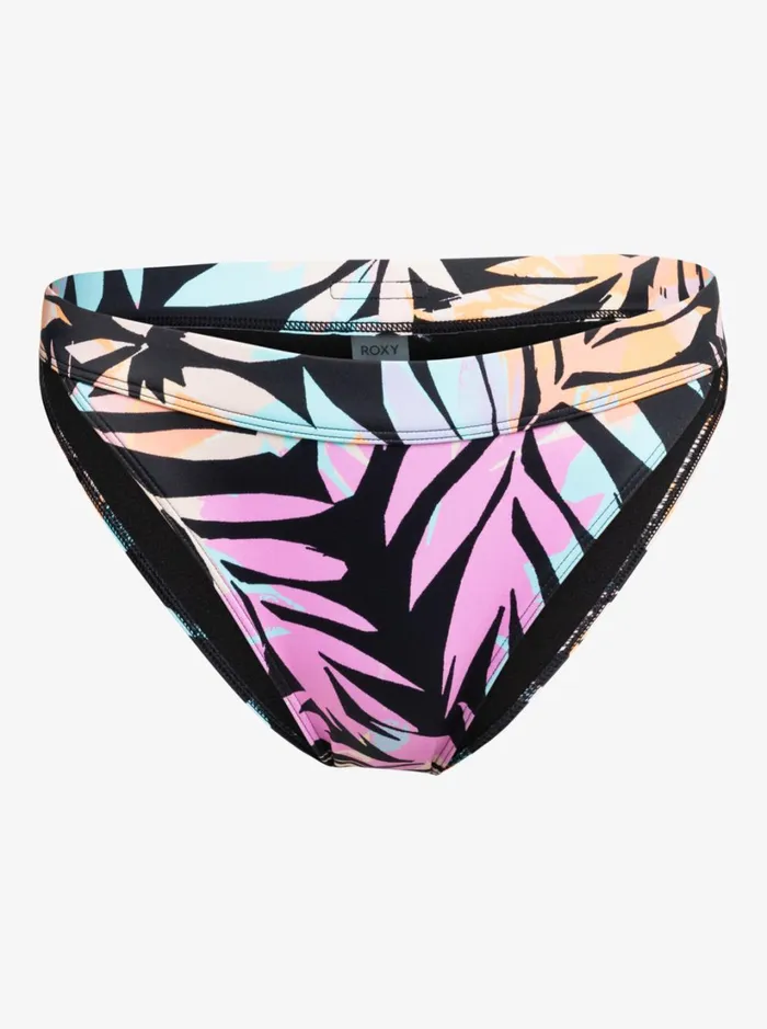 Roxy Active Swimsuits Roxy Active Sporty Bikini Bottoms Anthracite Zebra Jungle 8211 Women