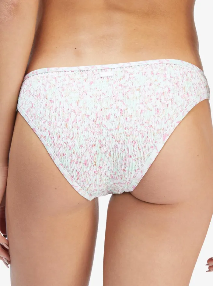 Roxy Bikinis Ditsy In Paradise Smocked Bikini Bottoms Brook Green Ditsy In Paradise 8211 Women