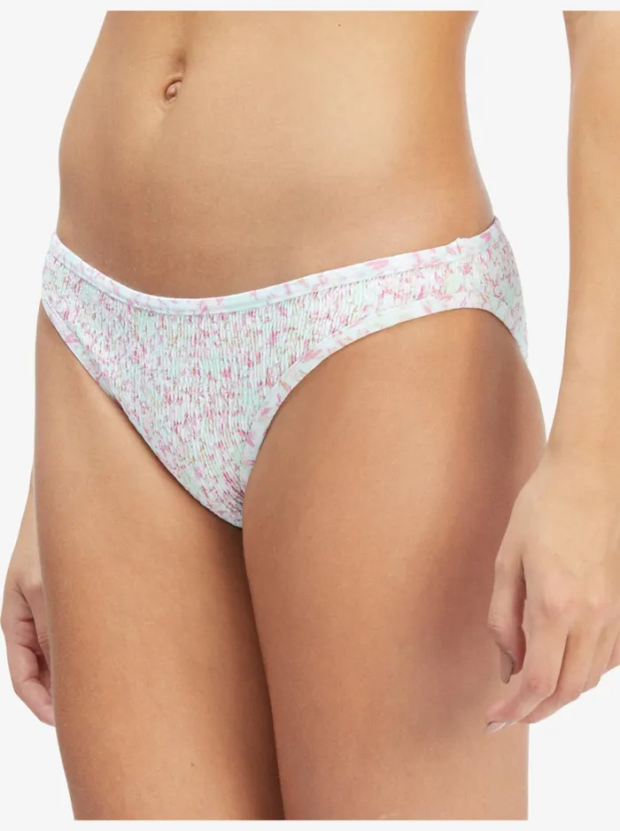 Roxy Bikinis Ditsy In Paradise Smocked Bikini Bottoms Brook Green Ditsy In Paradise 8211 Women