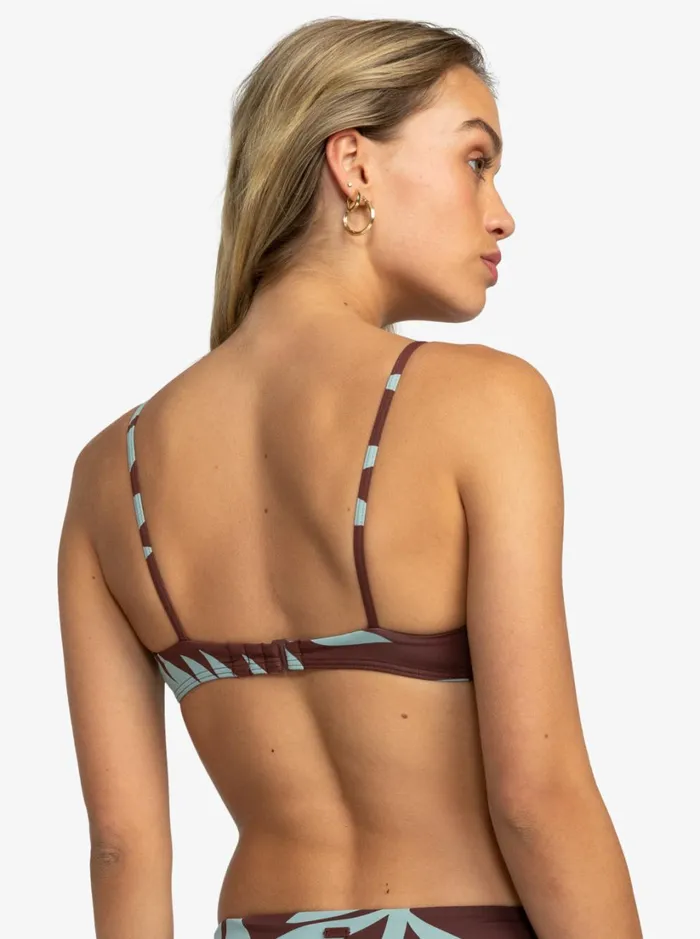 Roxy Bikinis Palm Cruz Bralette Bikini Top Bitter Chocolate Palmeria 8211 Women