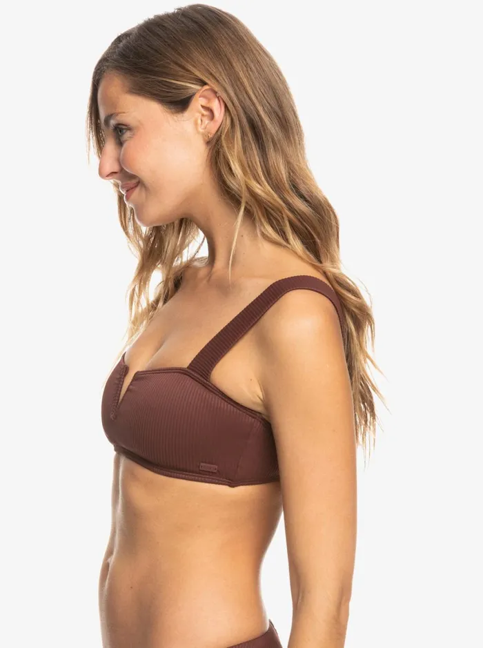 Roxy Bikinis Roxy Love The Coco V Bralette Bikini Top Bitter Chocolate 8211 Women