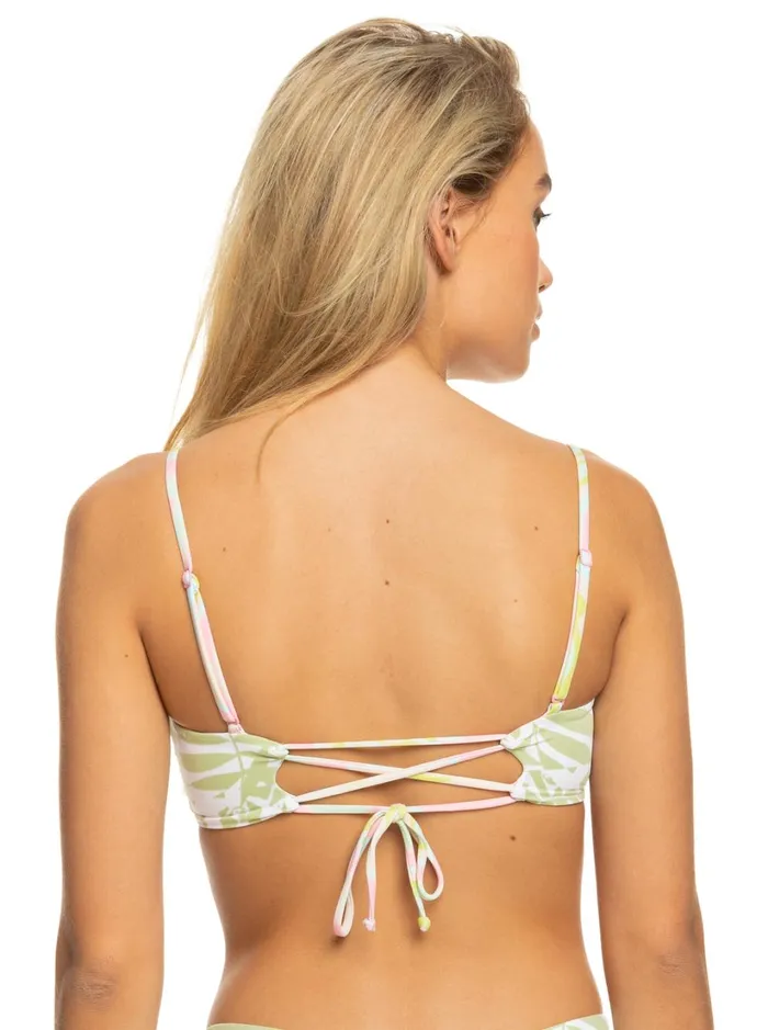 Roxy Bikinis Tropics Hype Reversible Bandeau Bikini Top Ambroisia Swirl Swim 8211 Women