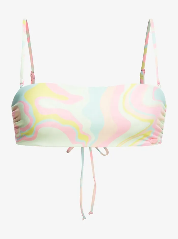 Roxy Bikinis Tropics Hype Reversible Bandeau Bikini Top Ambroisia Swirl Swim 8211 Women
