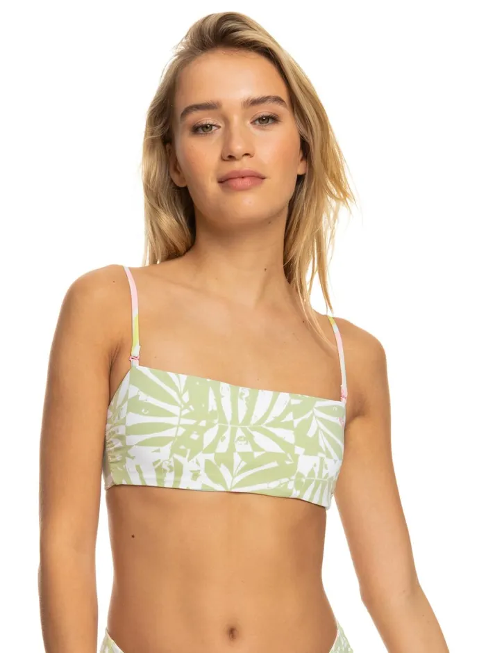 Roxy Bikinis Tropics Hype Reversible Bandeau Bikini Top Ambroisia Swirl Swim 8211 Women