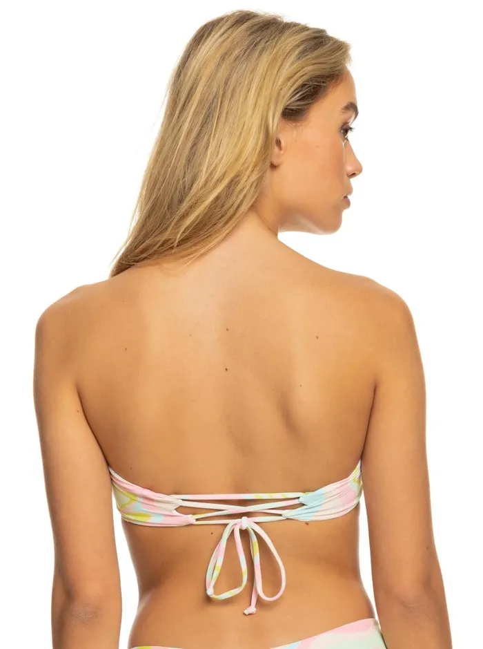 Roxy Bikinis Tropics Hype Reversible Bandeau Bikini Top Ambroisia Swirl Swim 8211 Women