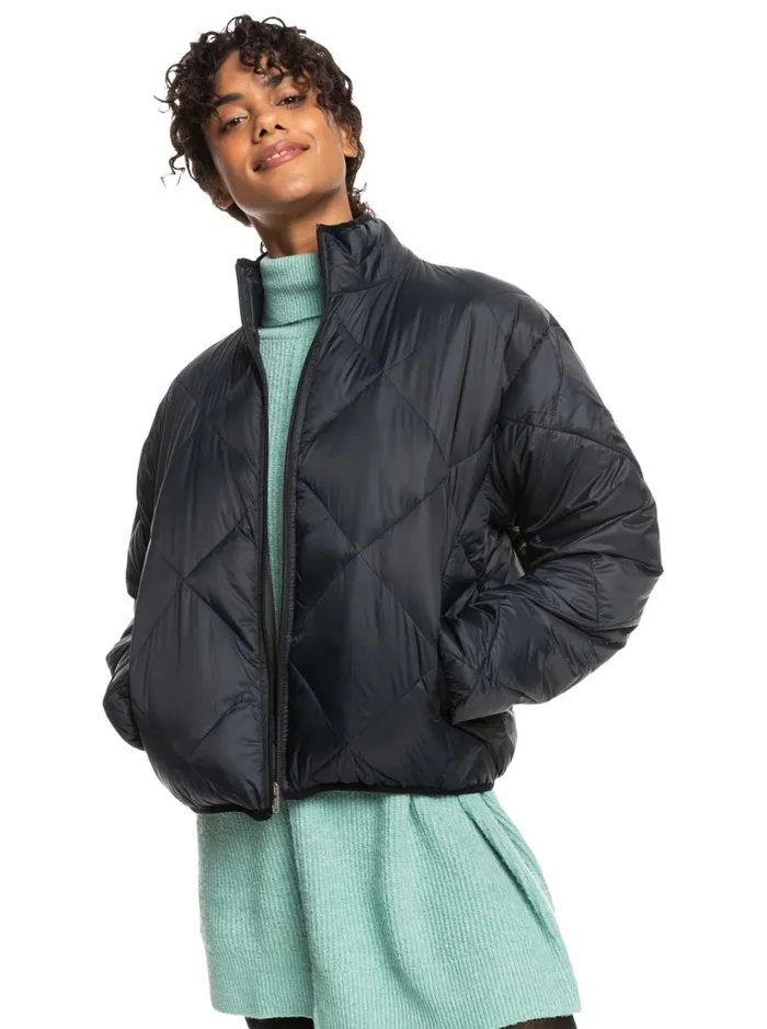 Roxy Jackets Wind Swept Lightweight Padded Packable Jacket Anthracite 8211 Women Roxy Jackets Wind Swept Lightweight Padded Packable Jacket Anthracite 8211 Women