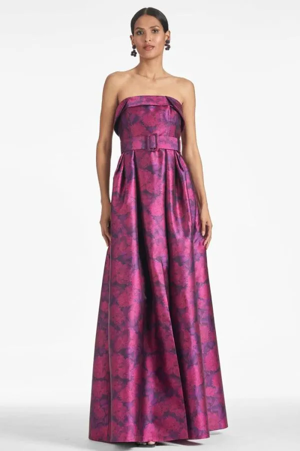 Sachin and Babi Brielle Gown 8211 Magenta Bloom Magenta Bloom Women Plus Sizes