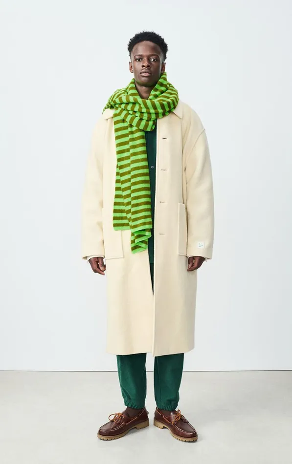 Scarf Raxow Fluo Green Striped Chameleon Melange WomenMen American Vintage Scarves And Shawls Scarf Raxow Fluo Green Striped Chameleon Melange WomenMen American Vintage Scarves And Shawls