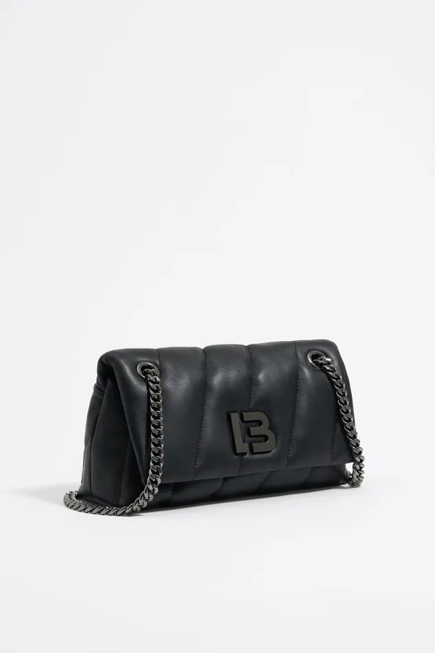 Small Black Leather Crossbody Flap Bag Black Women Bimba Y Lola Crossbody Bags