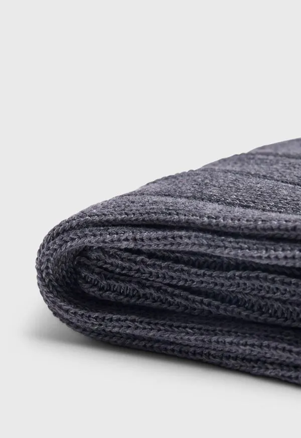 Socks Mercerized Cotton Ribbed Sock Denim Paulstuart Mens