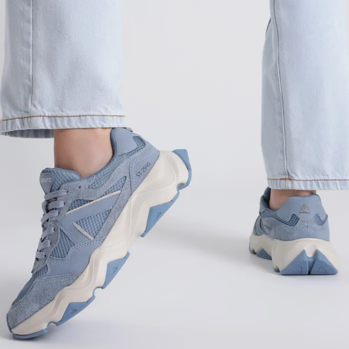 St2940 Suede Sneaker Denim Women Schutz Shoes Sneakers