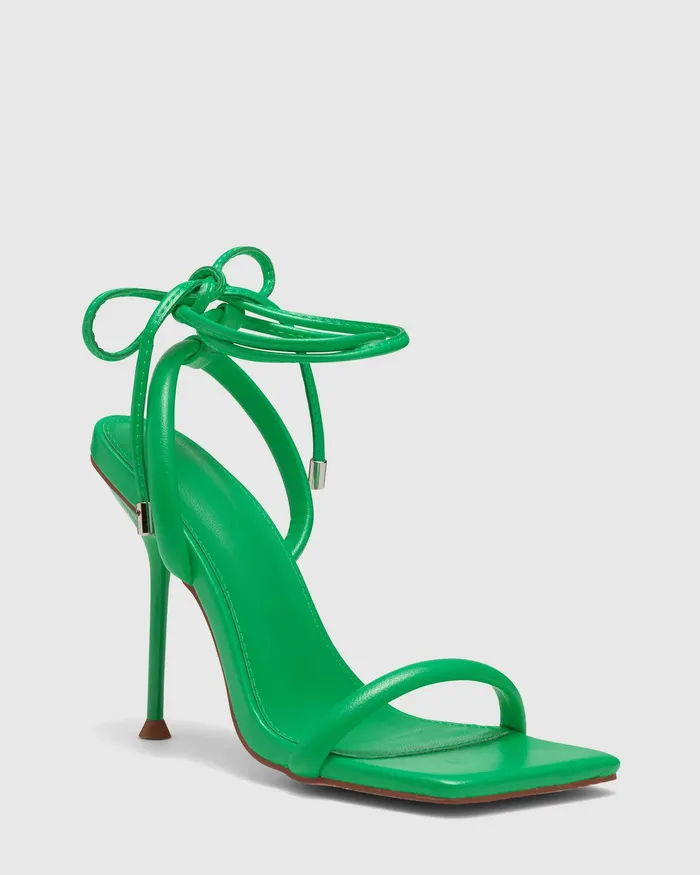 Stilettos ZEPPELIN GREEN LaceUp Heels NOVO Shoes Women