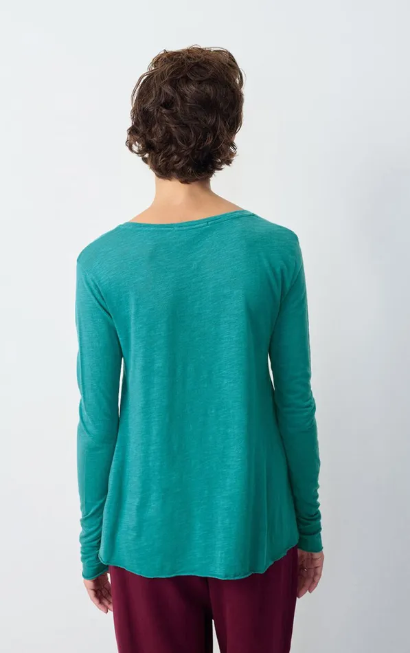 TShirt Jacksonville Emerald Melange Women American Vintage Long Sleeve TShirts