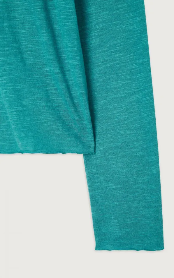 TShirt Jacksonville Emerald Melange Women American Vintage Long Sleeve TShirts