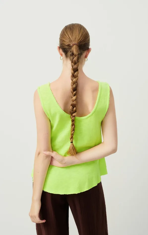 Tank Top Sonoma Neon Yellow Women American Vintage Tops and Tanktops