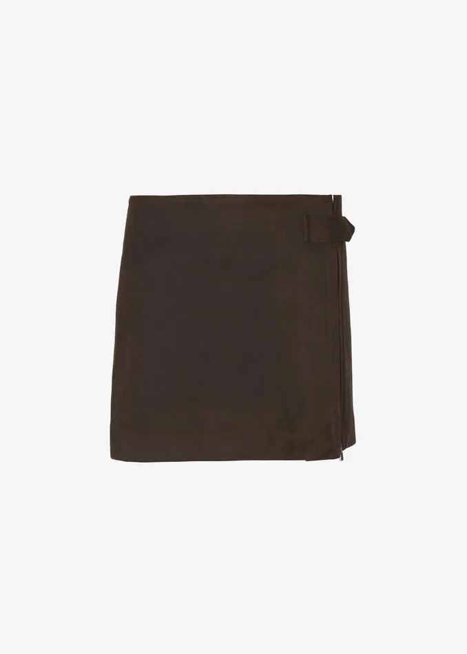 The Frankie Shop Bottoms Polly Faux Suede Mini Skirt 8211 Brown 8211 Women