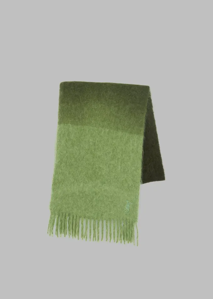 The Frankie Shop Frankie Lanne Scarf 8211 Olive Gradient 8211 Women