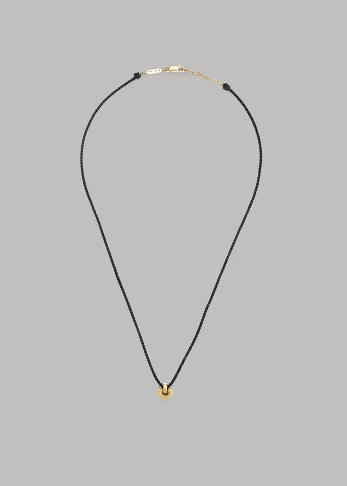 The Frankie Shop Otiumberg Petite Heart Cord Necklace 8211 Gold Vermeil 8211 Women