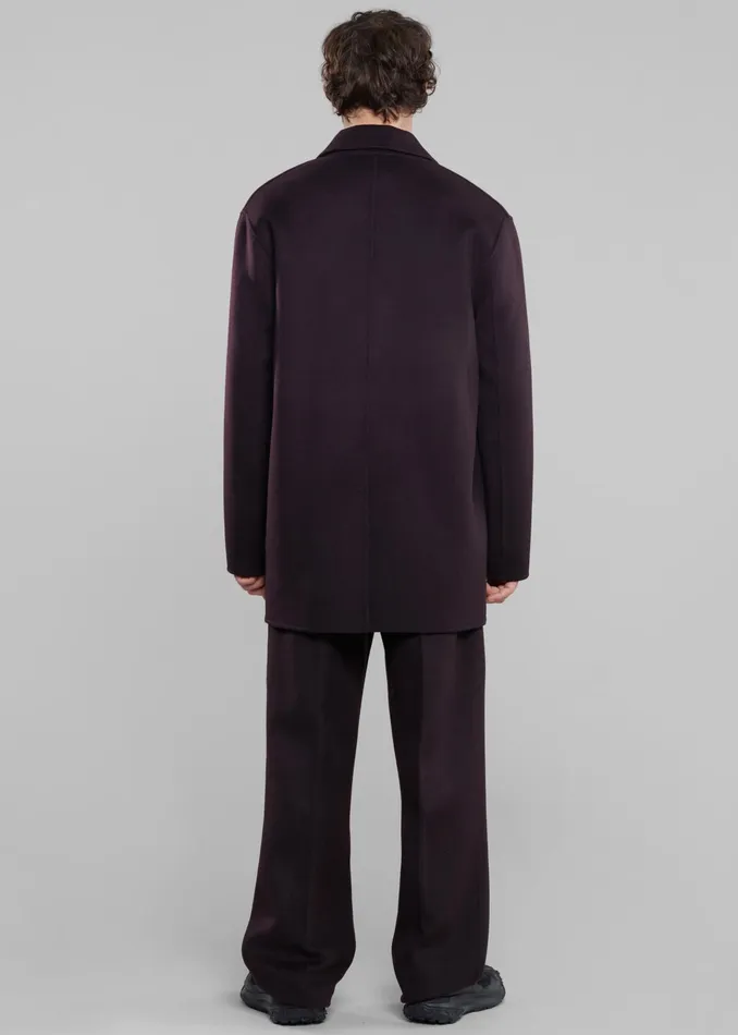 The Frankie Shop Outerwear Harry Wool Blazer 8211 Dark Plum 8211 Men