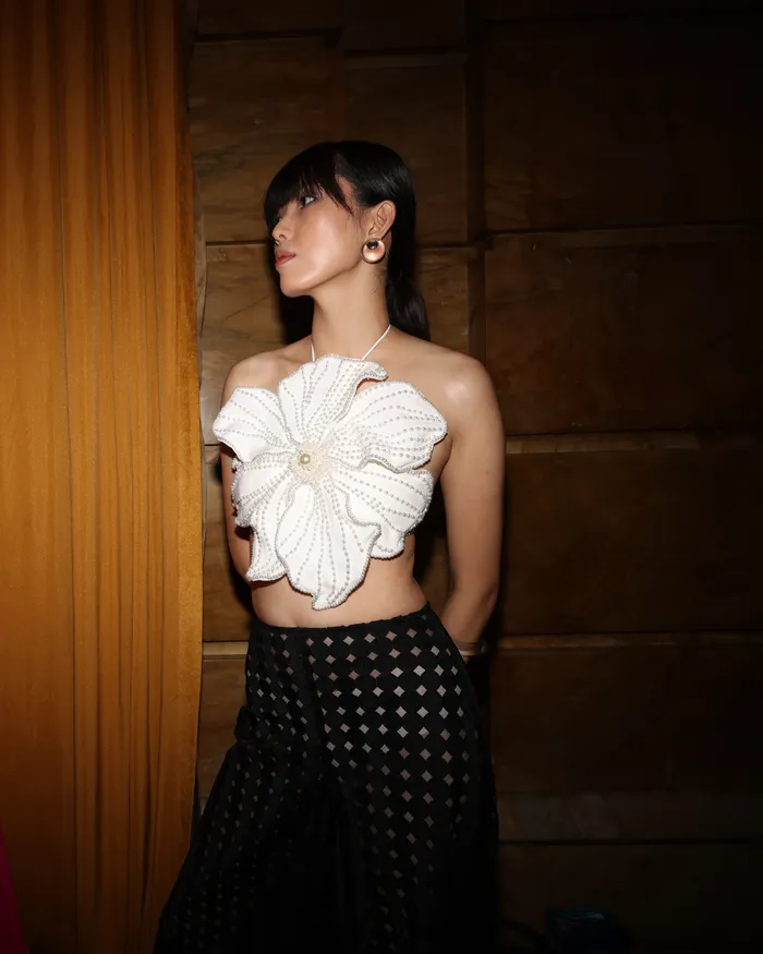 Tops and Bodysuits Women PatBO HANDBEADED FLOWER TOP RUNWAY