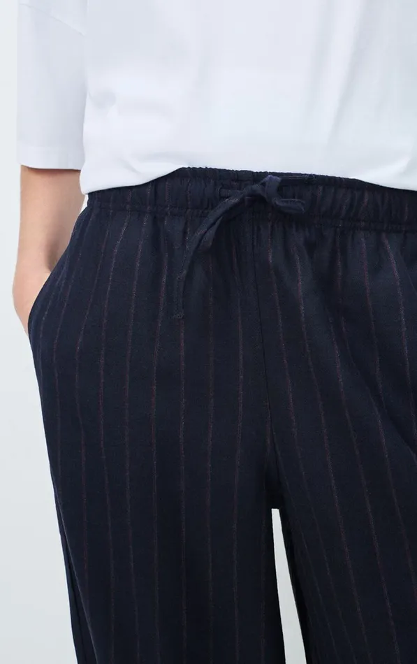 Trousers Dirow Navy Stripes Women American Vintage Trousers
