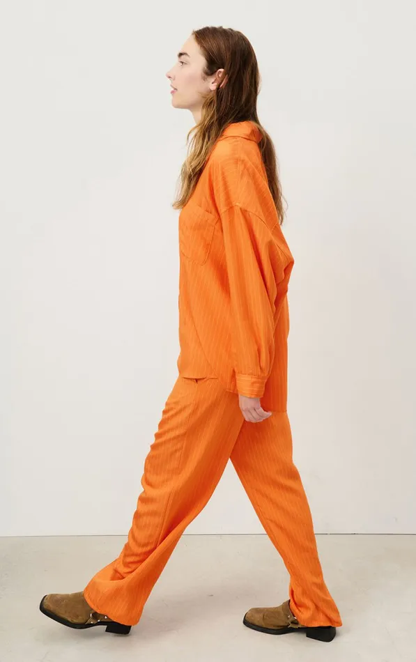 Trousers Okyrow Striped Cinnamon Women American Vintage Trousers