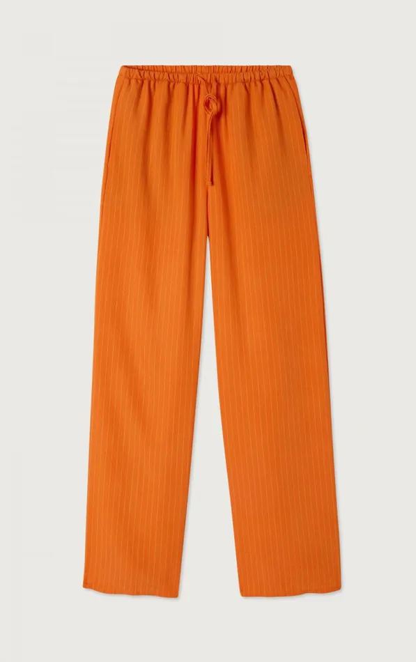 Trousers Okyrow Striped Cinnamon Women American Vintage Trousers