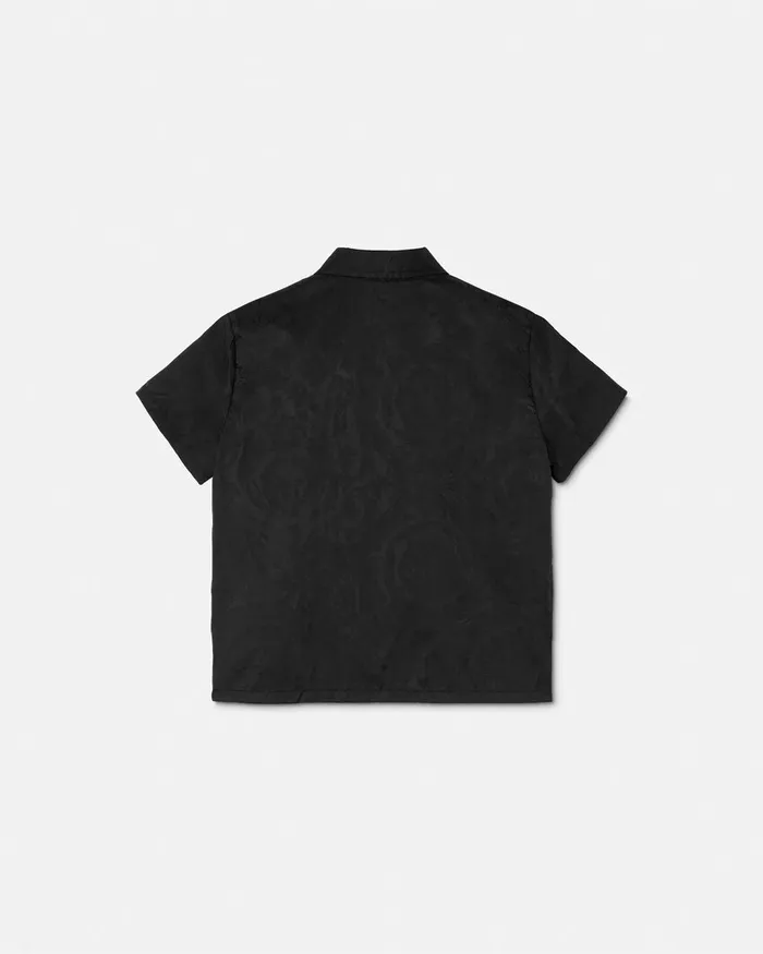 Versace Barocco Jacquard Nylon Shirt Black Kids Shirts