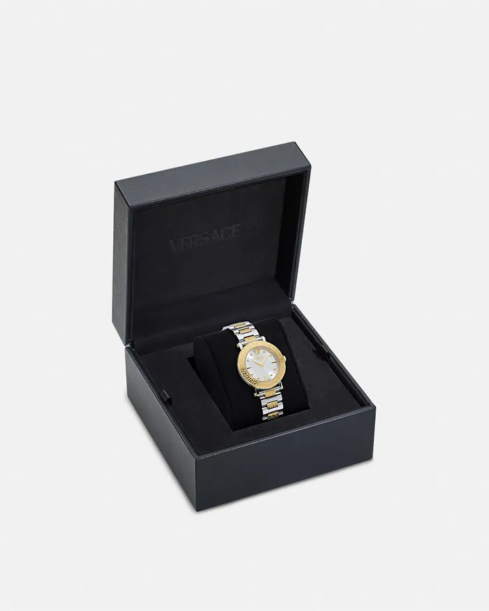 Versace Greca Sphere Watch Silvergold Women Watches